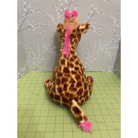 Destination Nation Giraffe Bean Plush 12" Sitting Brown Realistic Stuffed Animal - Picture 3 of 9